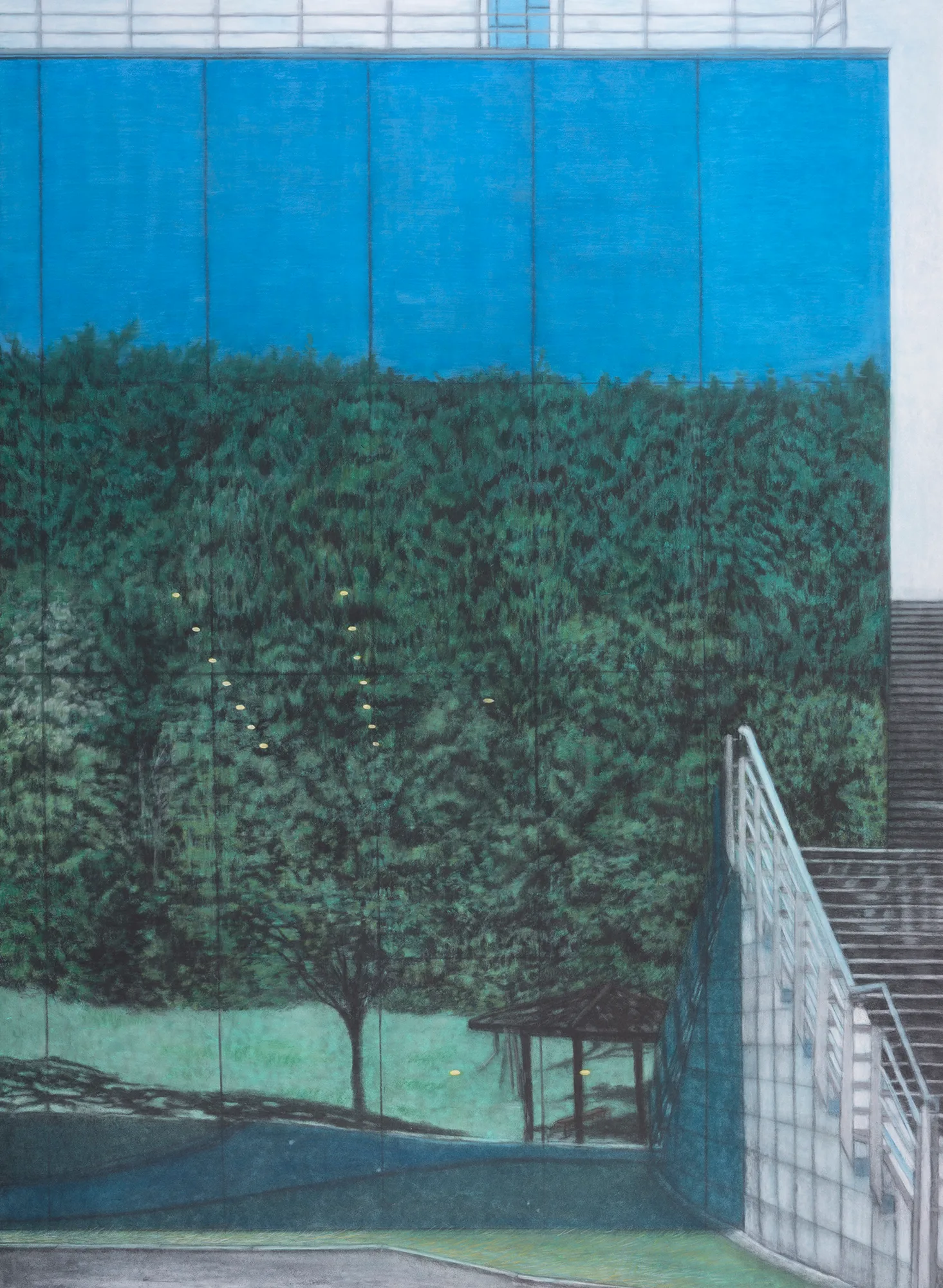 이성경, 또 다른 그림자 1-1_장지에 채색, 목탄_ 190x140cm_ 2019