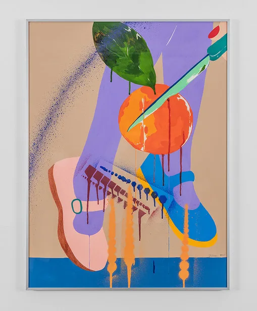 지희킴, 그 소녀_아르쉬지에 과슈, 스프레이_76x57.4cm_2021_작가제공