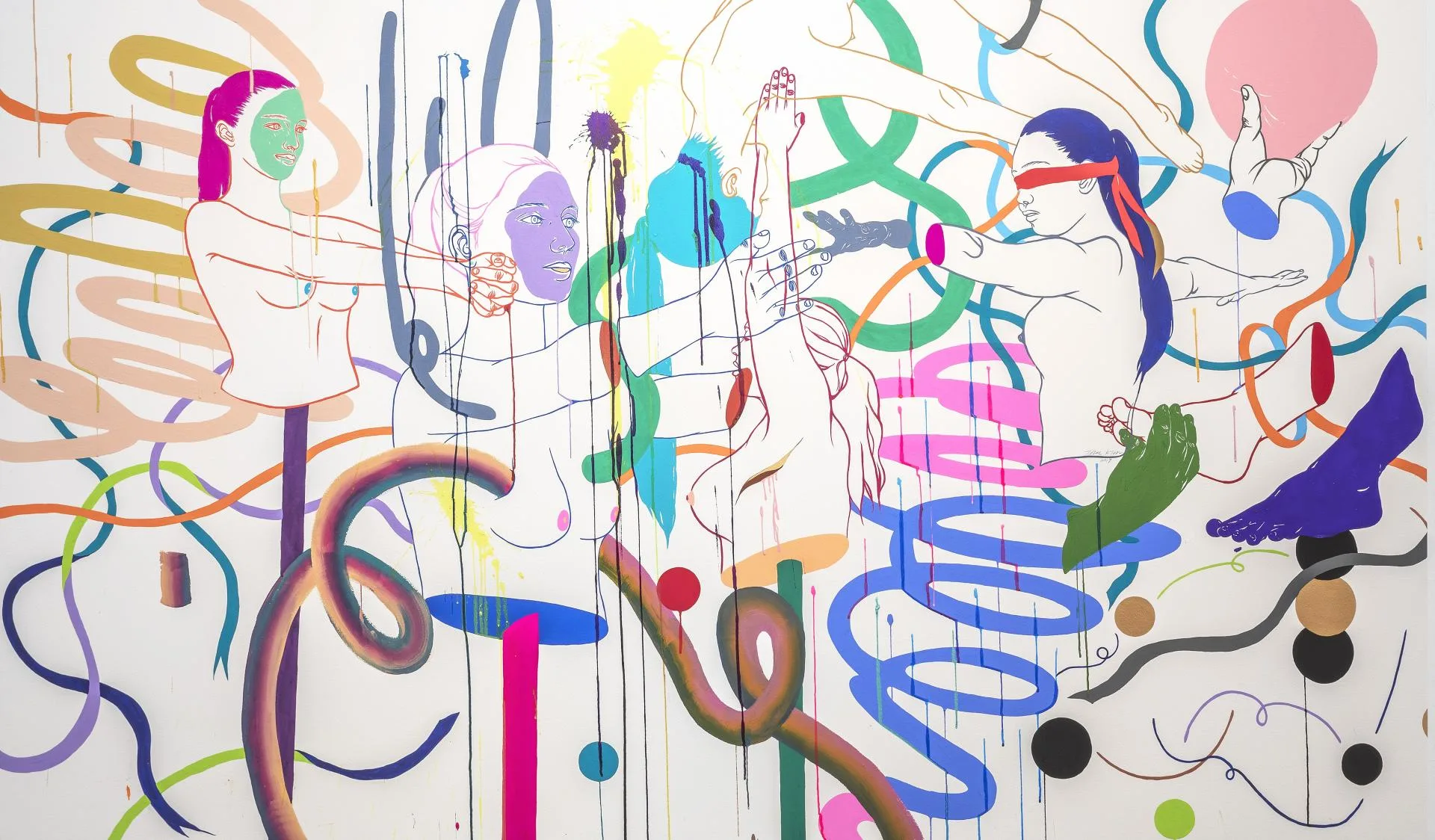 지희킴_입속의 그림자 5_아르쉬지에 과슈_131x232cm_2021_작가제공