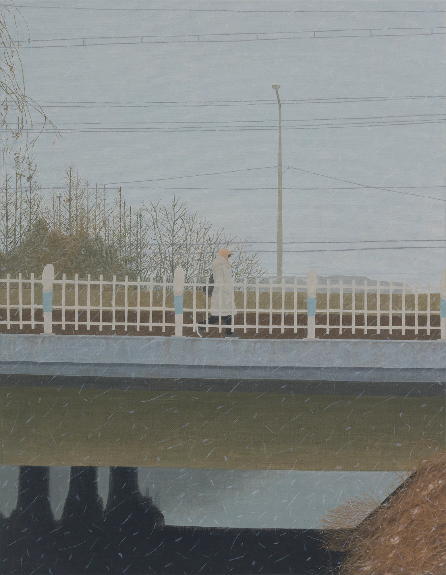 전병구, 〈진눈깨비Sleeting〉, 53 × 40.9 cm,oil on canvas, 2020_작가제공