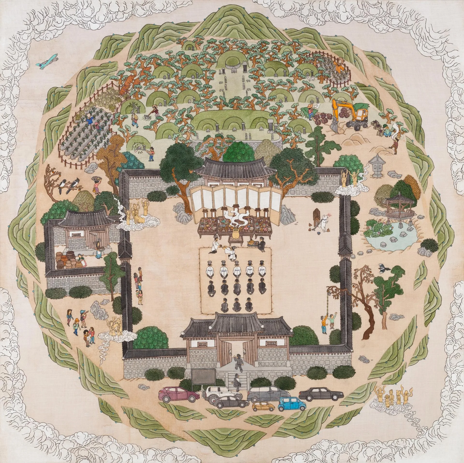 최현석_종가불멸도(宗家不滅圖)_마에 수간채색_110×110㎝_2014