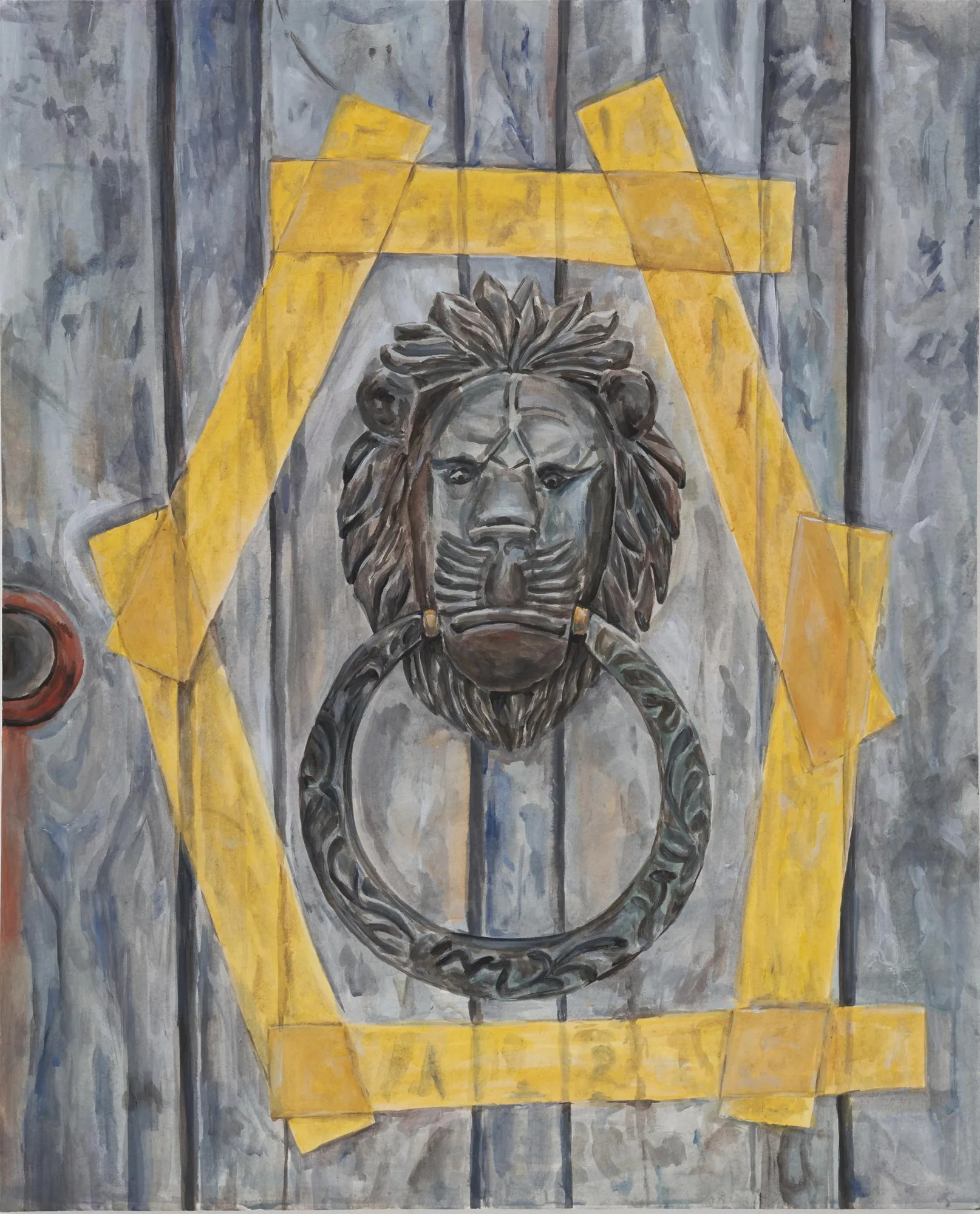 이설, 손잡이, 2022, 장지에 과슈, 65 × 53 cm