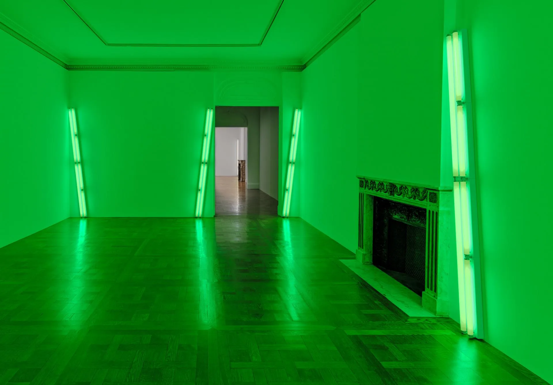 Installation view, Dan Flavin: Kornblee Gallery 1967, David Zwirner, New York, January 10—February 5, 2023. Photo: Kerry McFate. Courtesy of David Zwirner