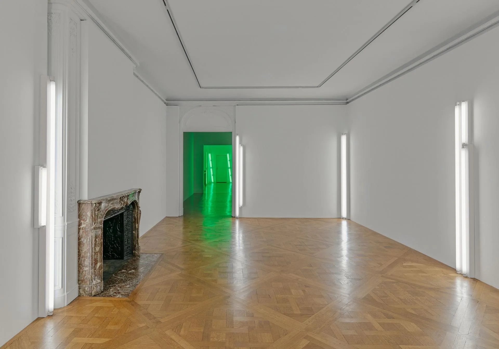 Installation view, Dan Flavin: Kornblee Gallery 1967, David Zwirner, New York, January 10—February 5, 2023. Photo: Kerry McFate. Courtesy of David Zwirner