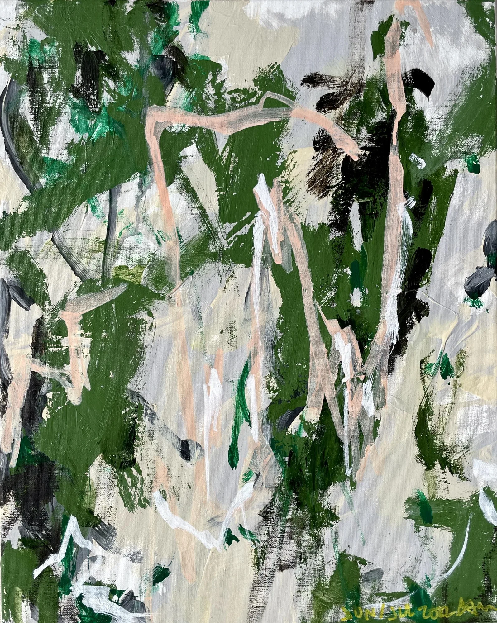 Untitled (202206/07-Peach Green), 2022
acrylic on canvas
20 x 16 in
© Candy Koh, 2022