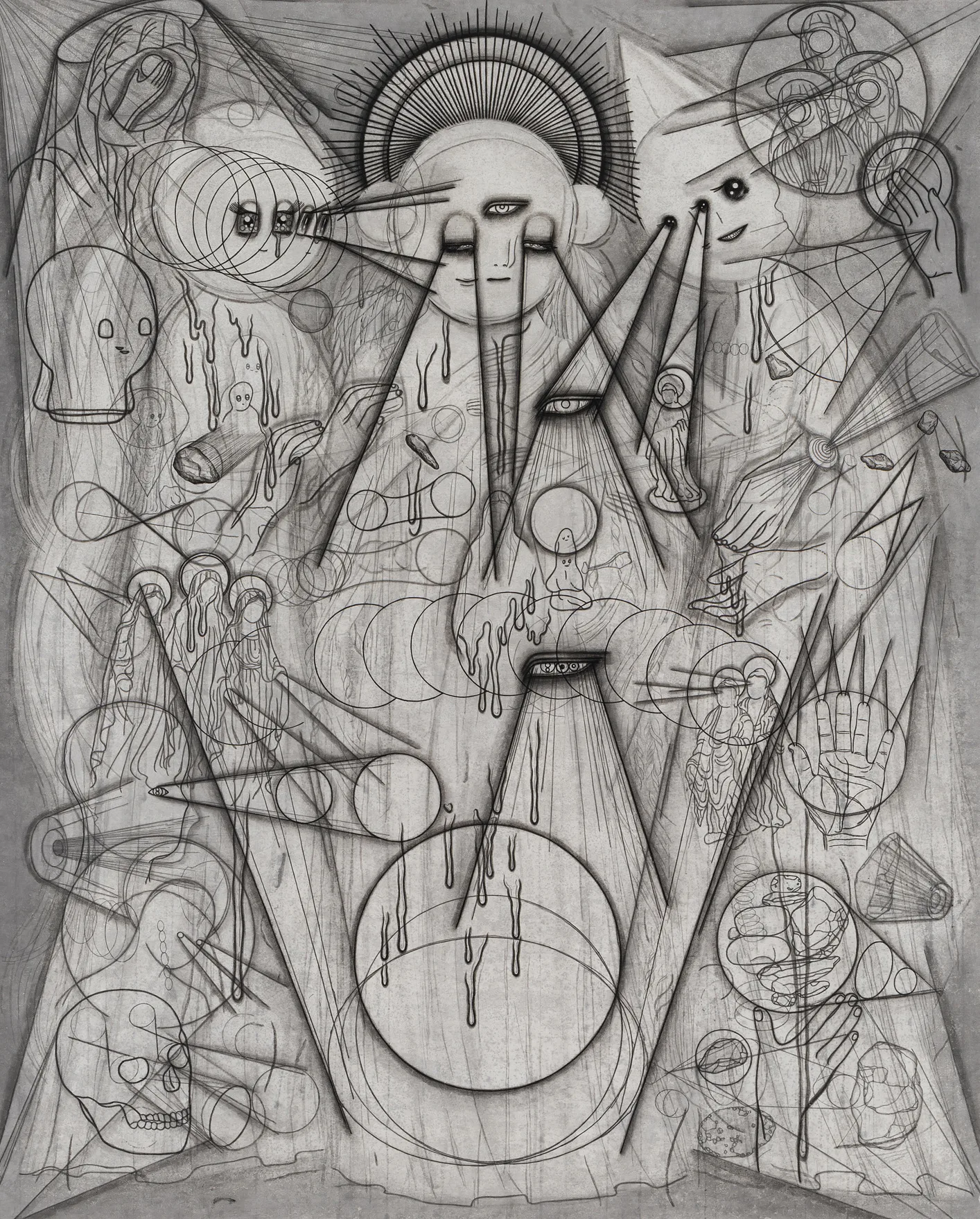 김정욱, 한지에 먹, 162 × 130.5 cm, 2023