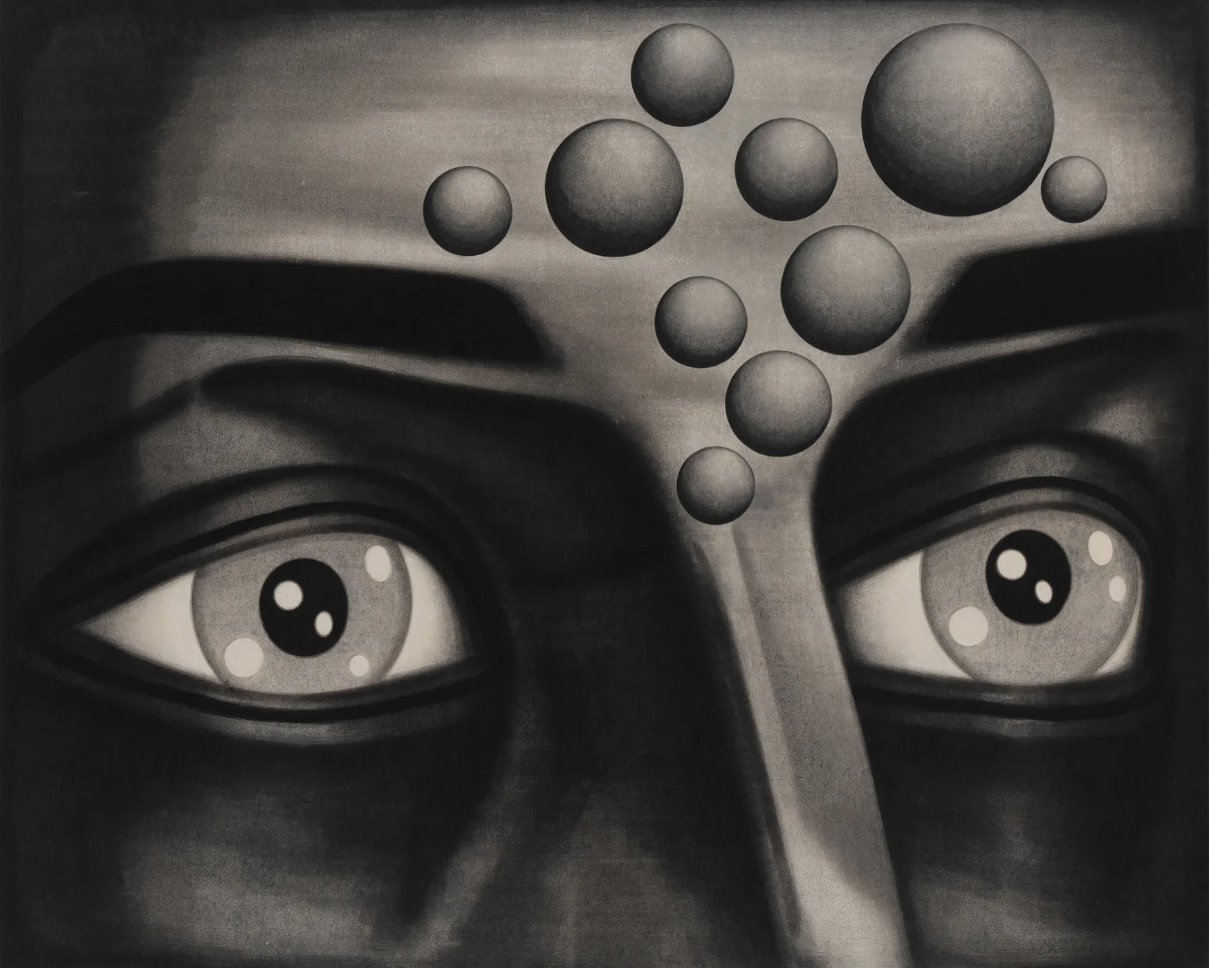 김정욱, 한지에 먹, 130 × 162 cm, 2023