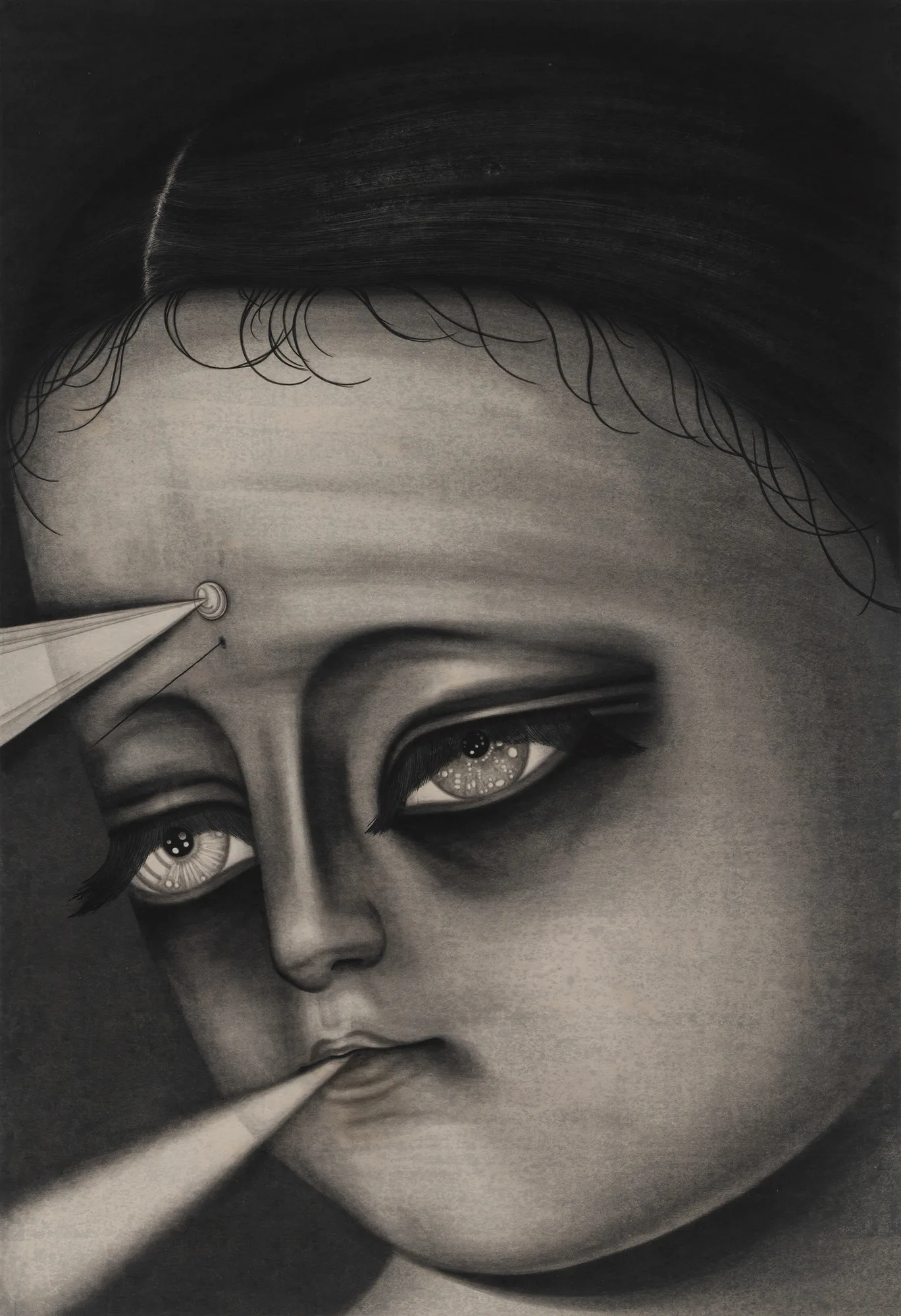 김정욱, 한지에 먹, 170 × 116.5 cm, 2023
