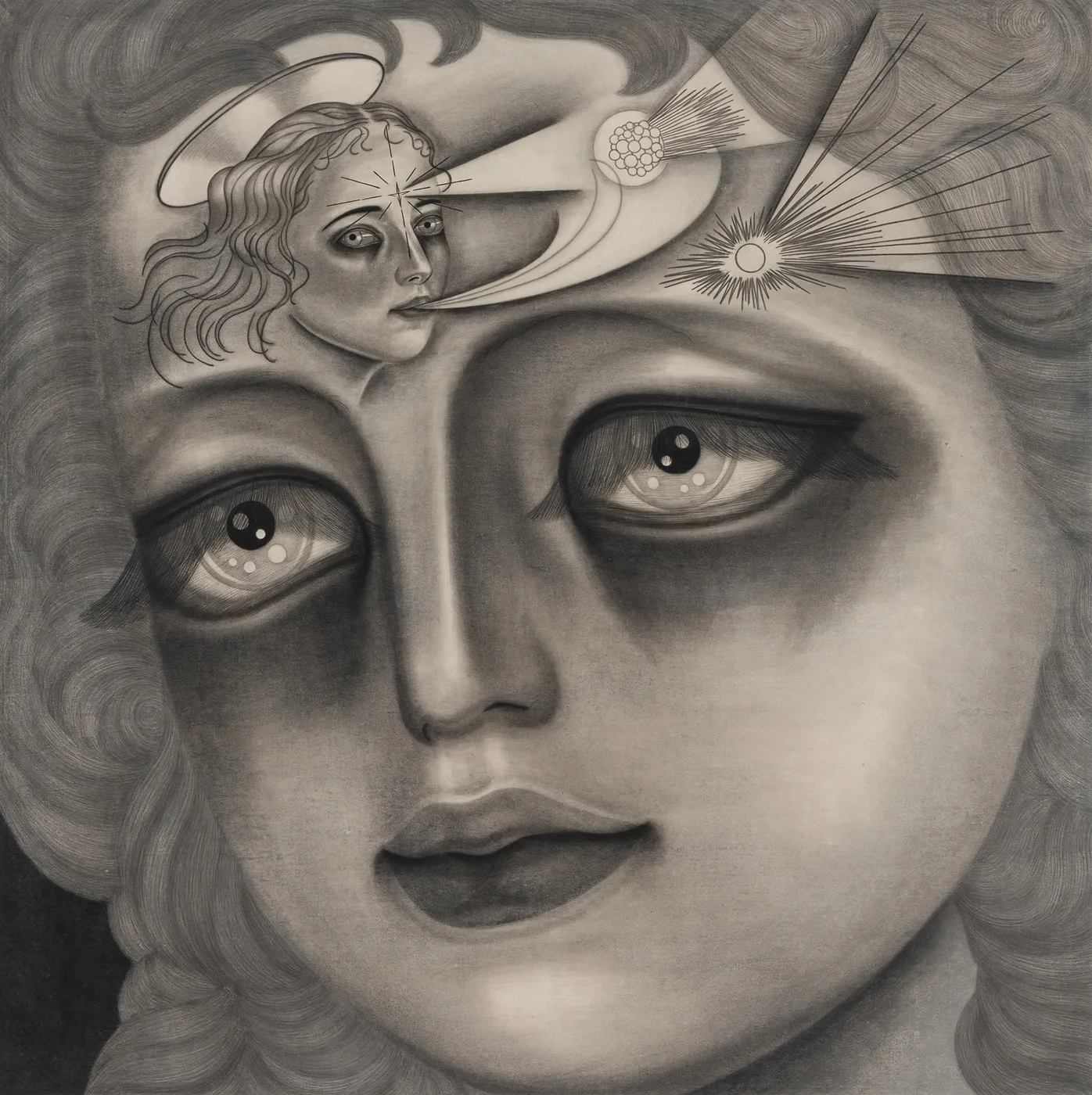 김정욱, 한지에 먹, 120 × 120 cm, 2023