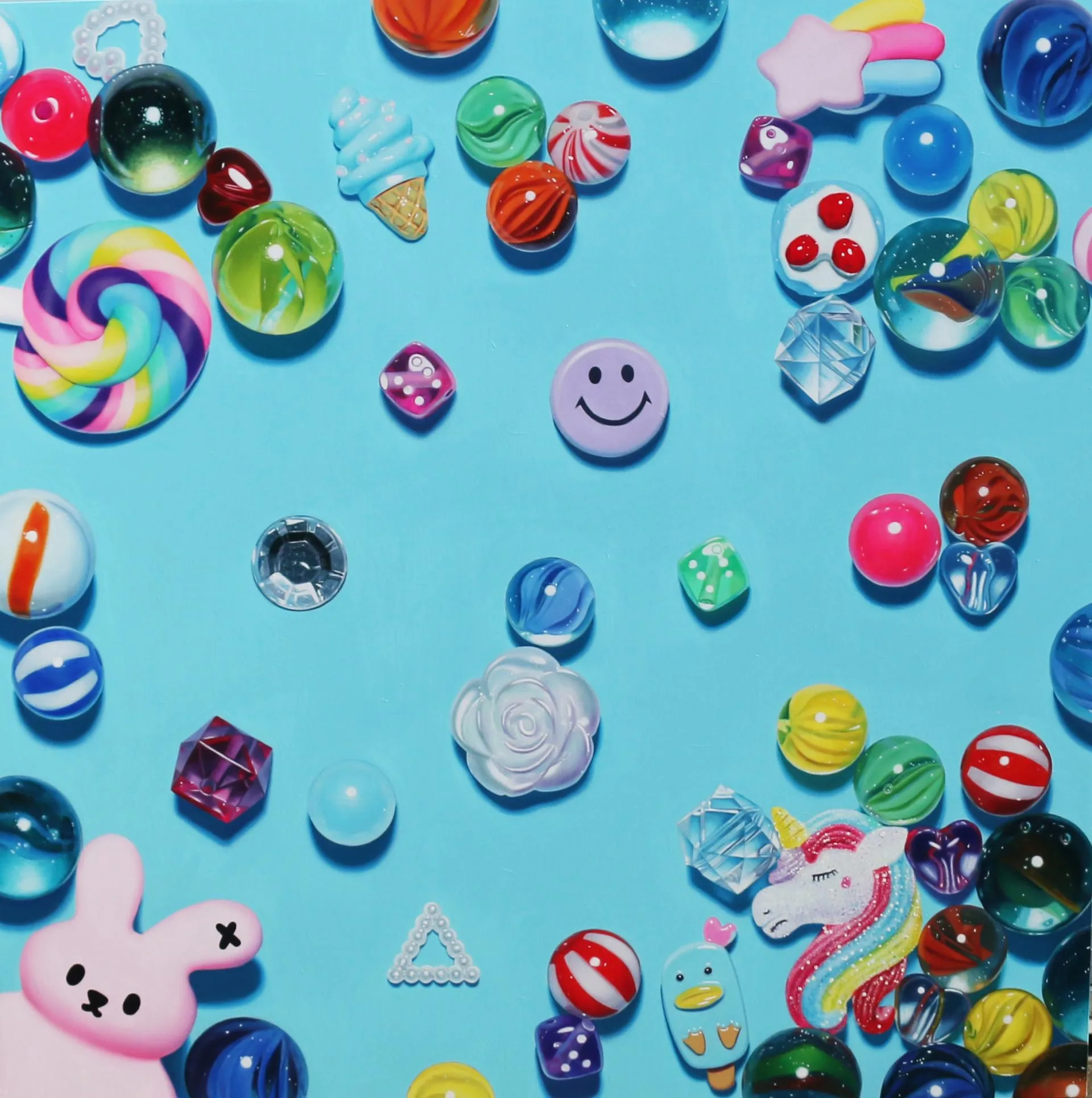 장윤지, 어른아이_2023, Oil on canvas_130 × 130 cm