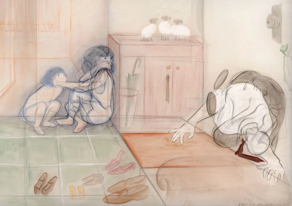 Joeun Kim Aatchim. Doubt The Hands (The Debt Collector Seeks the Father Through a Milk Delivery Hole). 2022.
images courtesy of the artist and Make Room Los Angeles.