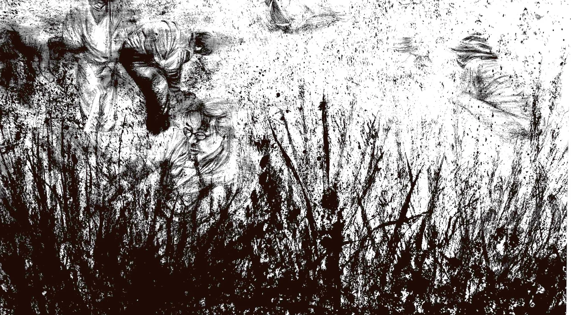 임동현, 생존풍경2,145.5 × 97.0 cm,종이에 복합재료,2023
