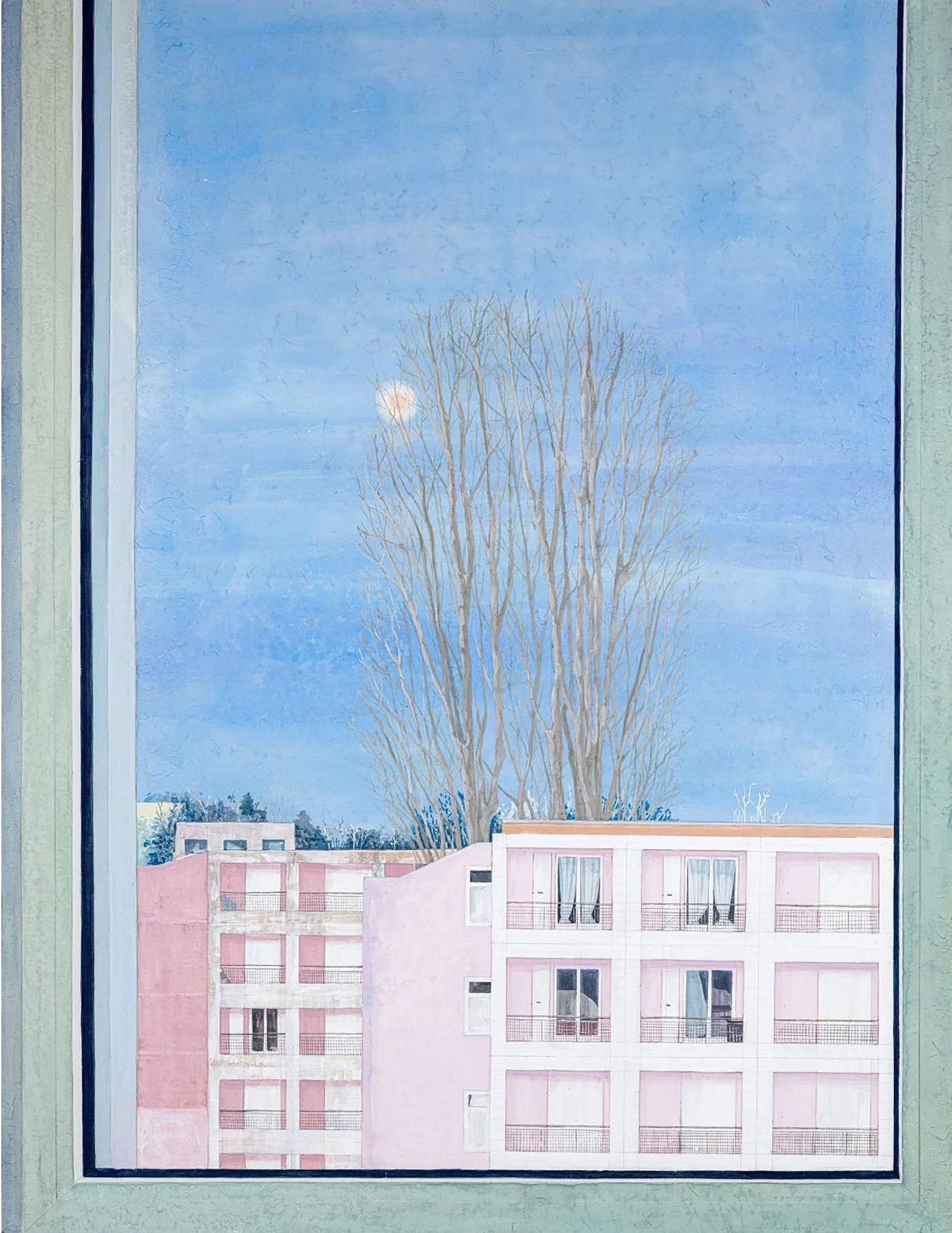 하수현_창문 너머_장지에 채색_145.5×112.1cm_2023
