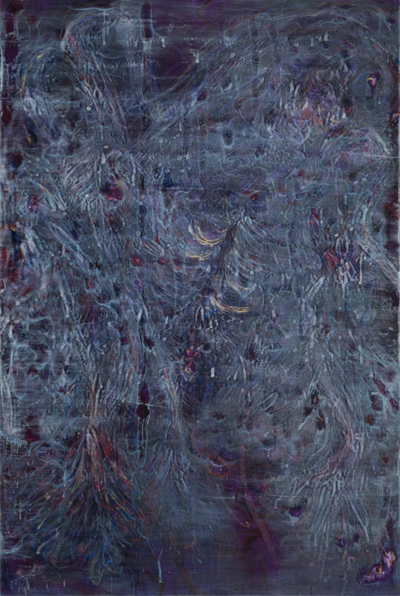 이영수, 막, 2024, Oil, cold wax and paraffin wax on canvas, 193.9 × 130.3 cm