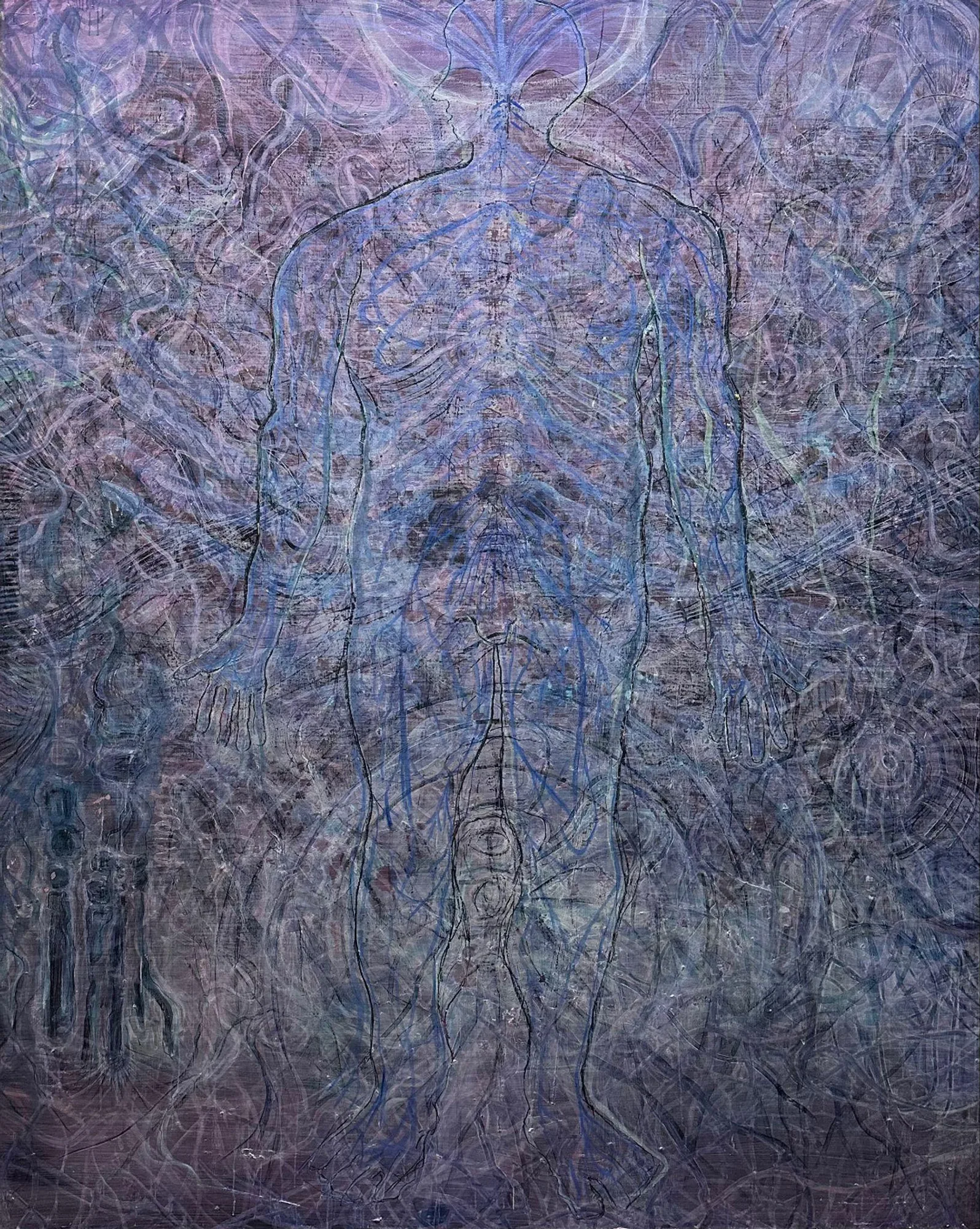 이영수, Untitled, 2026, Oil, cold wax and paraffin wax on canvas, 227.3 × 182.8 cm.