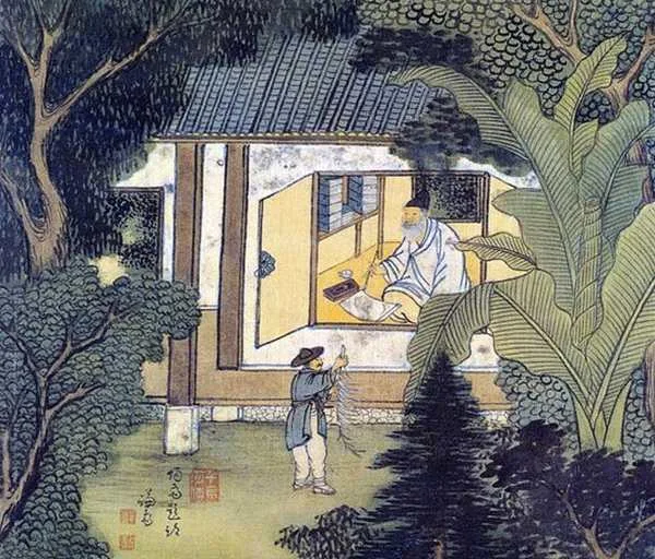 겸재 정선(謙齋 鄭敾, 1676–1759) 척재제시(惕齋題詩), 《경교명승첩(京郊名勝帖)》 중 1740–41, 비단에 채색, 33.0 × 28.5 cm, 간송미술문화재단 소장